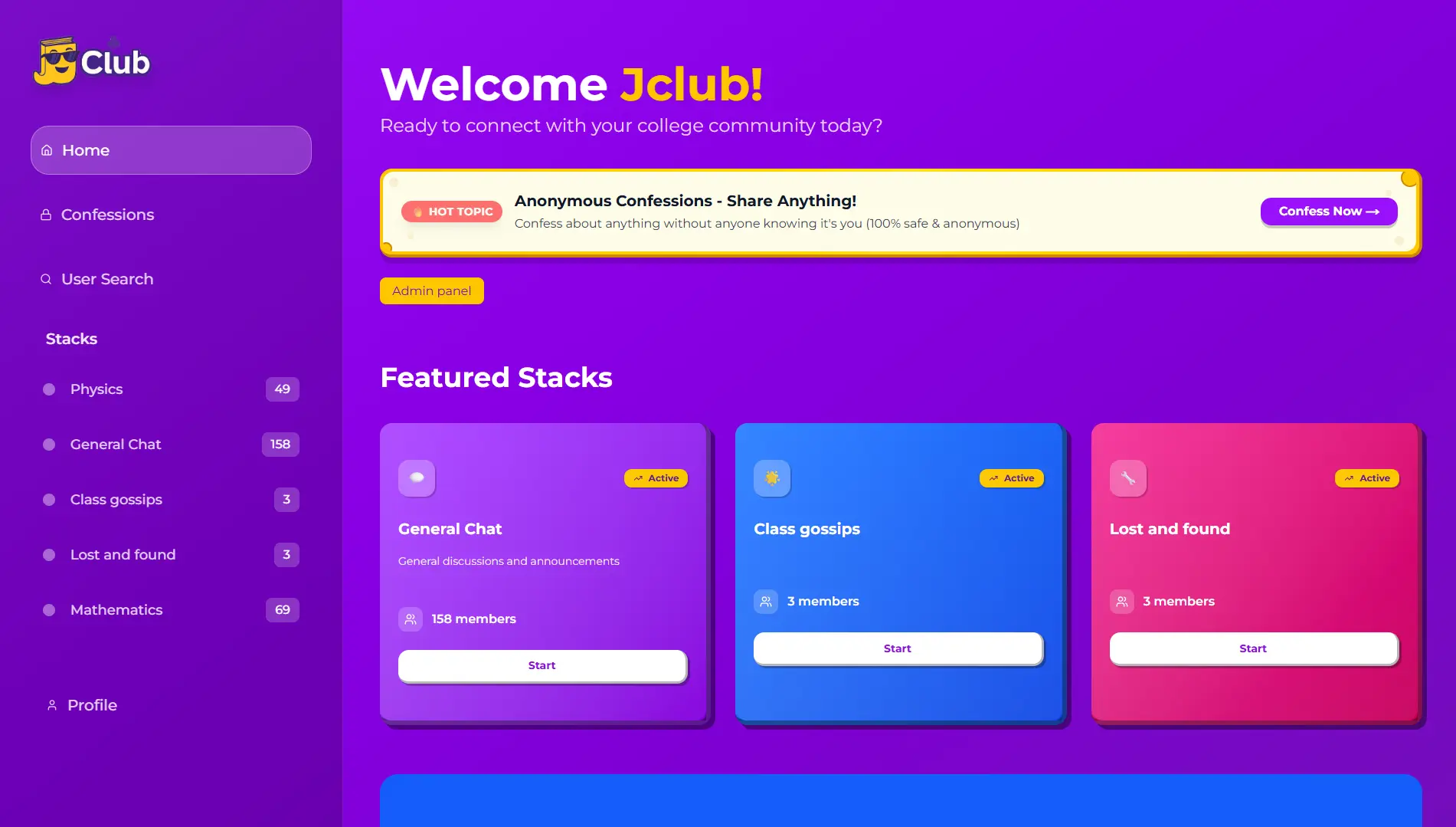 jClub App Preview